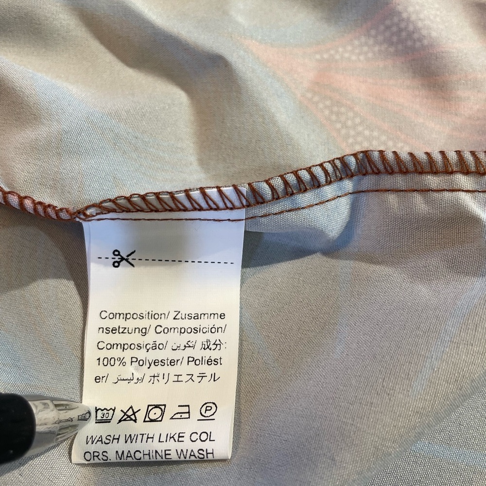 Source Unknown Asymmetrical 2X Dress in Brown and Blue GUC - Picture 4 of 6